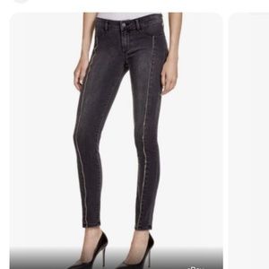 Paige Trixie Zip Front Jeans in Washed Black Size‎ 26